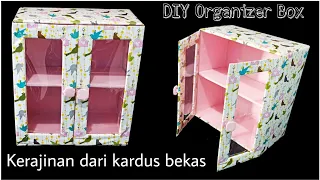 Kerajinan dari kardus bekas - Kotak penyimpanan serbaguna - DIY organizer box