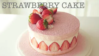 How to make Strawberry Cake/부드러운 딸기케이크 만들기