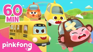 3D Car Songs for Kids | Wheels on the Bus, Baby Car and More! | Compilation | Pinkfong Baby Shark