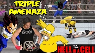 Eddy Logan VS Homero VS Vegeta - HELL in a CELL 2017 - (WWE World Heavyweight Championship)