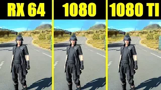 Final Fantasy XV GTX 1080 TI Vs GTX 1080 Vs AMD RX Vega 64 8700K Frame Rate Comparison