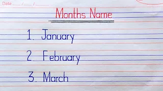 How to write month names in English | January February months name in English | Smart Writing