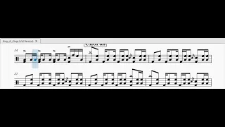 King Of Kings Drum Sheet Music Tutorial