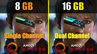 8GB vs. 16GB | Single Channel vs. Dual Channel | Ryzen 5 3600 + RX 5700 XT