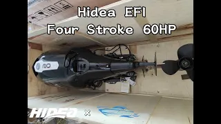 Hidea 60hp 4 stroke outboard engine unboxing