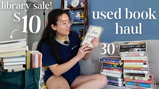 huge book haul!!🧃30+ used books from my library sale