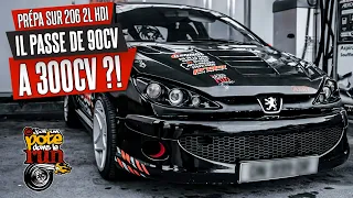 VIOLENT 😱 Il passe de 90 à 300cv avec sa 2L HDI ?!! 🔥🔥 Test Dragy et Runs #run974 #hdi #206 #🇷🇪