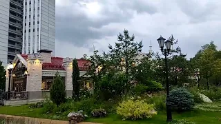 парк Гольяново 10.07.2022  Москва летний теплый дождь