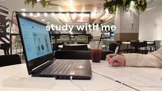 STUDY WITH ME AT A STUDY CAFÉ  | 1-hour real-time study, background noise, study asmr [no music]