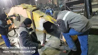 ремонт стрелы видео / excavator boom repair