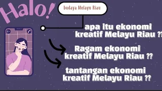 Ekonomi kreatif Melayu Riau dan tantangan nya