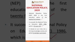 UPSC Revision -Some Important Milestones set by National Education Policy, 2020.