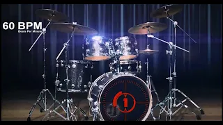 60 BPM - Simple Straight Beat - Drum Track - Practice With Me