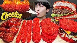 ASMR MUKBANG| Cheetos party! Chicken, Cheese Hot dog, Cheese stick, Hash brown. Black bean noodles.