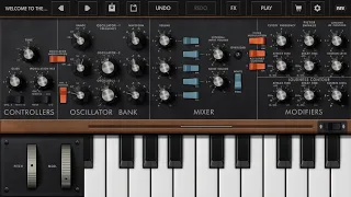 "Welcome to the Machine" synth sound on Minimoog app