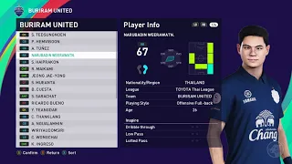 eFootball PES 2021 Season Update - All the players/faces/overs of TOYOTA Thai League