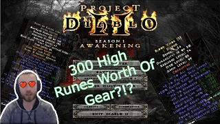 300 High Runes Of GEAR?!? Every Piece is Best In Slot!  GZ's Project Diablo 2 Holy Bolt Paladin Gear