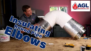 Insulating round pipe elbows using fiberglass ductwrap (Mechanical Training - Duct # 102)