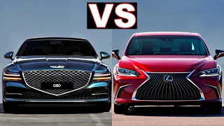 Genesis G80 vs Lexus ES (2021) Luxury sport sedan cars! (full review) genesis g80, lexus es f sport.