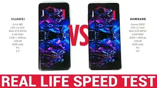 Huawei Mate 20 Pro (w/ EMUI 9.1) vs Samsung Galaxy S10 Plus - Real Life Speed Test!