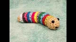 How to Crochet RomiYo the Scrap Yarn Worm - RIGHT Handed