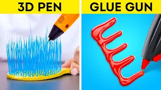 3D PEN vs HOT GLUE! SMART HACKS FOR ALL OCCASIONS