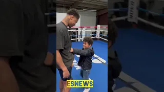 The 6 year old son of Shakur Stevenson sparring partner asked him why did you beat up my dad?