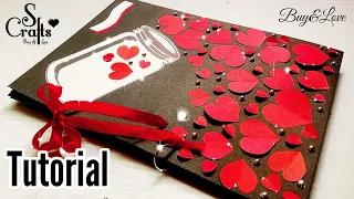 Scrapbook - Jar Hearts Tutorial | Easy Scrapbook making ideas | Handmade DIY | S Crafts