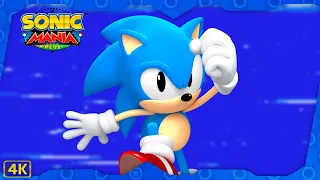 Sonic Mania Plus ⁴ᴷ Full Playthrough (All Chaos Emeralds, Sonic gameplay)
