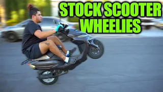 CAN YOU WHEELIE A STOCK 50cc SCOOTER with NO MODS???