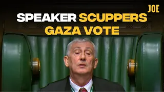 Chaos as MPs turn on Speaker over last minute change to Gaza ceasefire vote