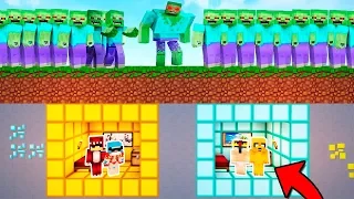 BASE SUBTERRANEA TROLL VS EJERCITO DE ZOMBIES INFECTADOS!! 😱 MINECRAFT