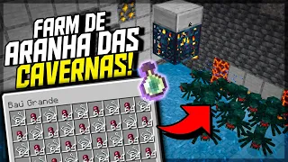 FARM de ARANHA DAS CAVERNAS MUITO SIMPLES E FÁCIL no MINECRAFT! | TUTORIAL