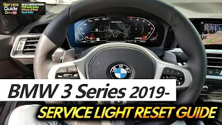 BMW 3 series 2019 2020 2021 - Service Light Reset Guide