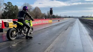 Grom Fatherz 450 swapped Honda Grom sets New Record! 6.96@95mph