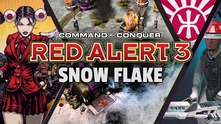 Command & Conquer Red Alert 3 | Snow Flake Map | 2 vs 2 vs 2