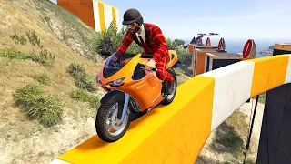 ماب الجنون خاصة بالدراجات في لعبة جي تي أي 5 | GTA V Bike Parkour Challenge