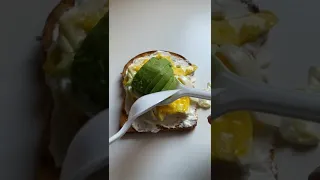 Avocado toast with egg 🥑🍳🍞 #shorts #recipe #healthy