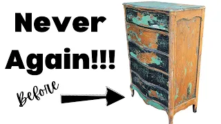 Damaged Furniture Upcycle | French Provincial Dresser