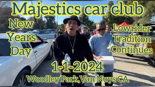 Majestics cc New Years Day watch all the  Lowriders, cruising ,unity