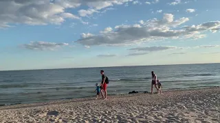 ✔️Коблево Видео: Спокойное море, закат. Онлайн обзор 14 июля 2020