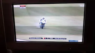 Alessandro Del Bianco does a Randy Mamola save.