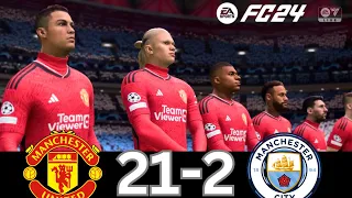 WHAT HAPPEN IF MESSI, RONALDO, MBAPPE, NEYMAR PLAY TOGETHER ON MANCHESTER UNITED VS MANCHESTER CITY