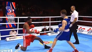 Round of 32 (69kg) SOTOMAYOR COLLAZO Lorenzo (AZE) vs KRAMOU Chemseddine (ALG) /AIBA World 2019