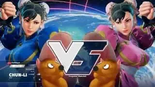 Street Fighter 5 - Character select bouncy physics glitch