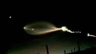 SpaceX Iridium-4 Satellite Launch 12/22/2017 Seen from Los Angeles, CA.