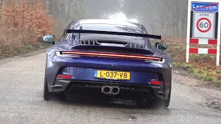 Porsche 992 GT3 with Akrapovic Exhaust! SOUNDS, Accelerations & Fly By's!