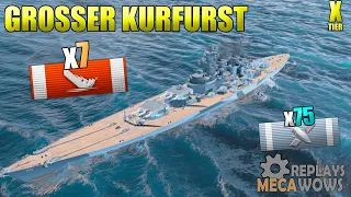 BattleShip Grosser Kurfürst 7 Kills 178K Damage | World of WarShips Gameplay