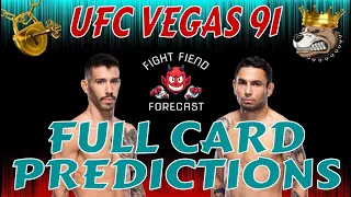 UFC VEGAS 91 FULL CARD PREDICTIONS | NICOLAU VS PEREZ