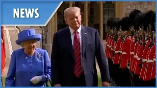 Donald Trump meets the Queen for tea